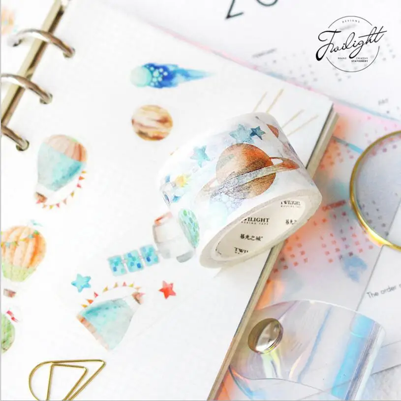 

Cartoon Dream paper masking stickers Japanese washi tape 15/70 mm*8m decorative scotch tapes Stationery School supplies