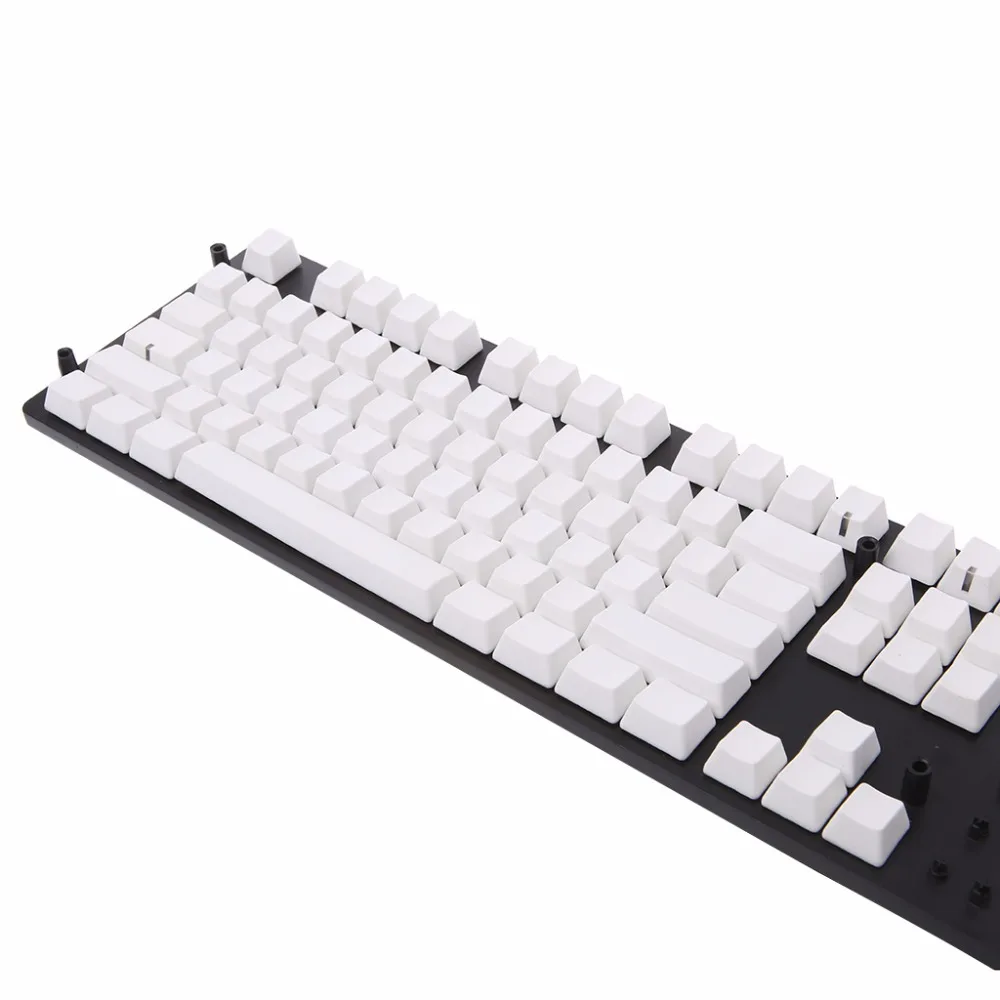 Белый 87Key Keycap Универсальный PBT ключ колпачки набор пустой без печати DIY для Cherry MX Переключатель Клавиатуры колпачки для ключей