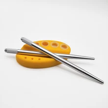 Комплект из 2 предметов, высокое качество Алюминий-сделал длинной брови татуировки ручка-держатель игл для Перманентный макияж микроволокна Управление