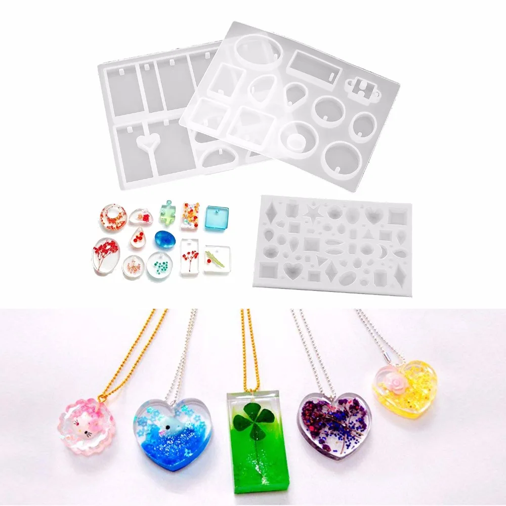 

DIY Bracelet Necklace Pendant Ring Epoxy Jewelry Casting Molds Silicone Resin Jewelry Making Molds Set Jewellrey Tools
