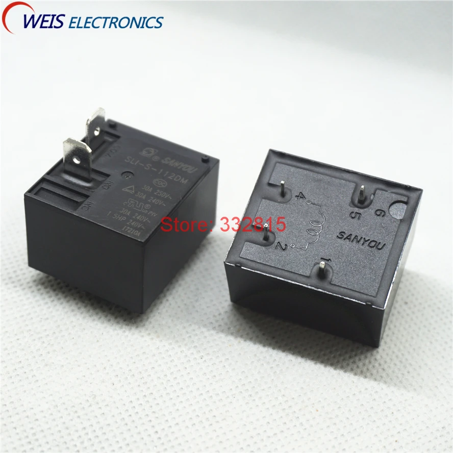 

2PCS SLI-S-112DM SLI-DM SANYO RELAY DIP 4PIN 30A 250VAC T93 1-CH NORMALLY OPEN replace HF2160-1A-12DE WHOLESALE Free shipping