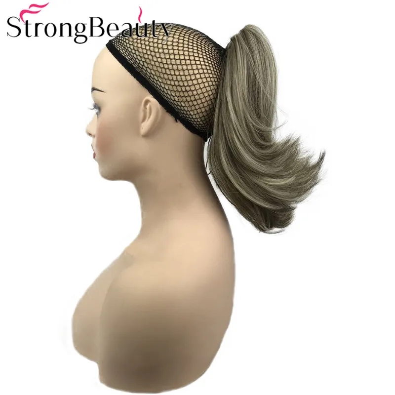 

StrongBeauty Synthetic Long Natural Straight WarpingPonytail Clip in/on Hair Piece Claw Clip Pony Tail For Hair Extensions