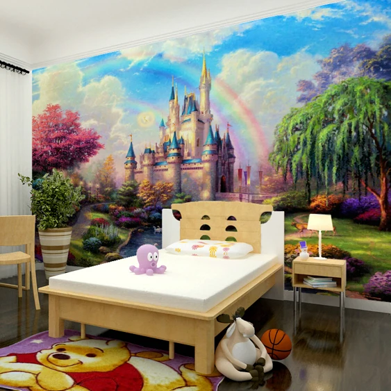Kasteel Behang Kamer cartoon stereo behang slaapkamer woonkamer sofa eetkamer tv achtergrond behang grote muurschildering kasteel.jpg 640x640 - Kasteel Behang