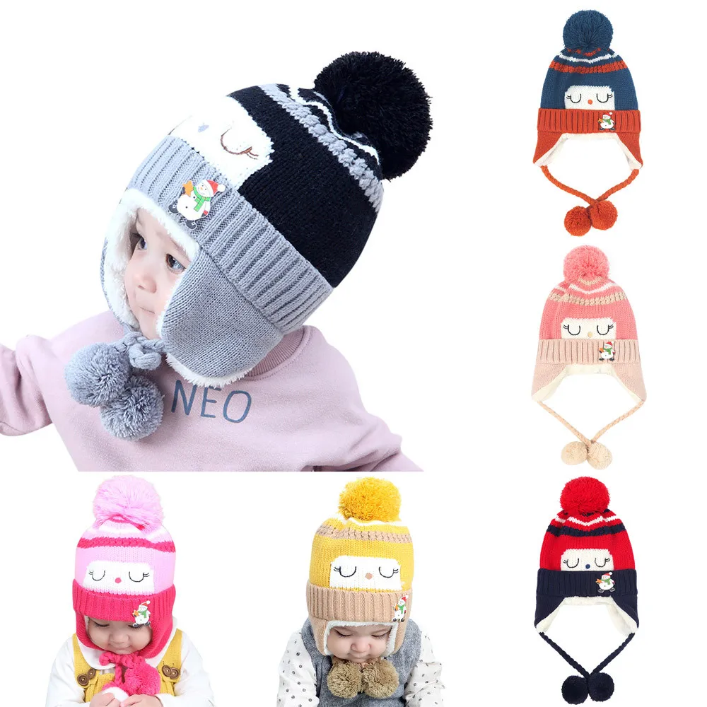 overalls children's winter baby clothes hat for newborns cap Boys Girls Beanie Warm Hat Children Knitting Ball Hats overalls children's winter baby clothes hat for newborns cap Boys Girls Beanie Warm Hat Children Knitting Ball Hats
