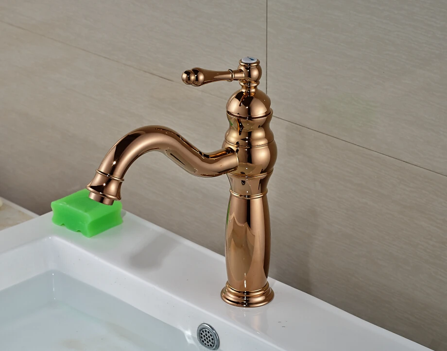 

Free Shipping !Moddern Golden Finished Deck Mounted Sink Tap Mixer Tap