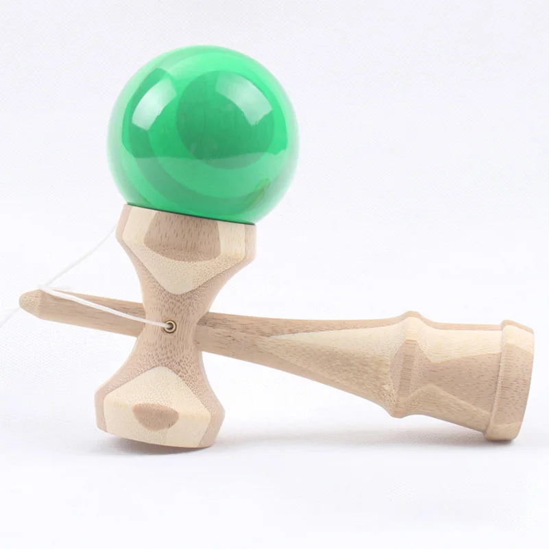 Professional Wooden Kendama Juggling Balls Outdoors Juggle Game Crack Bamboo PU Paint Ball Skillful Jumbo Kendama Toys for Kid 12