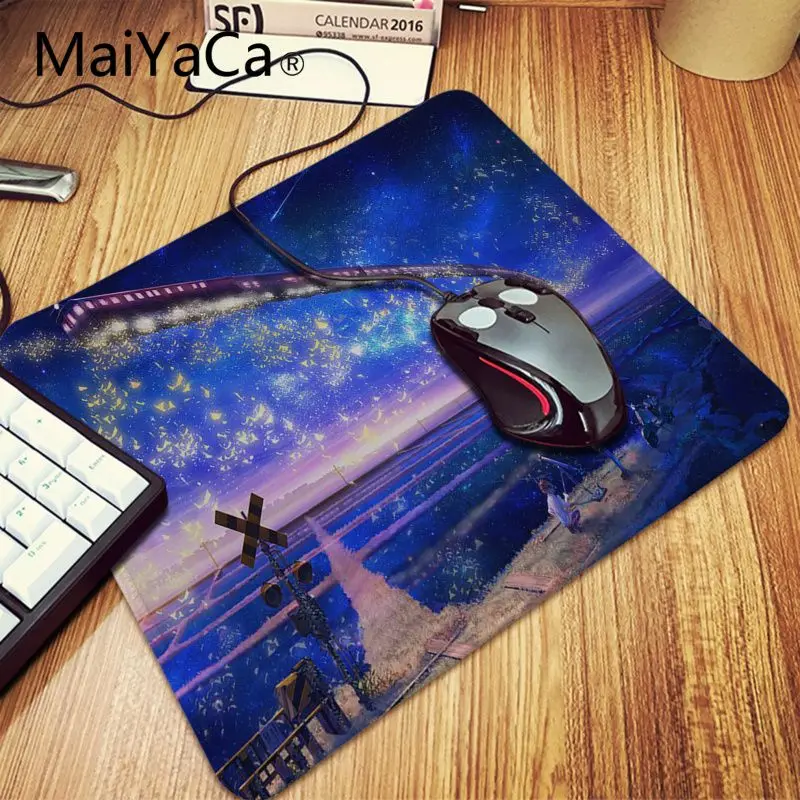 Maiyaca Galaxy Colorful Starry Sky mouse pad gamer play mats Gaming Mouse Pad Gamer Mouse pad Anime Mousepad mat Speed Version - Color: Lock Edge 18x22cm