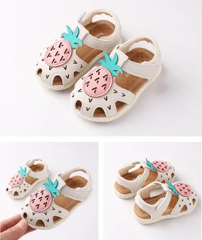 

DHL 20pair Insole 12-15.5cm Baby Girls Summer Shoes Fashion Cute Pineapple Non-slip Sandals For Baby Girls