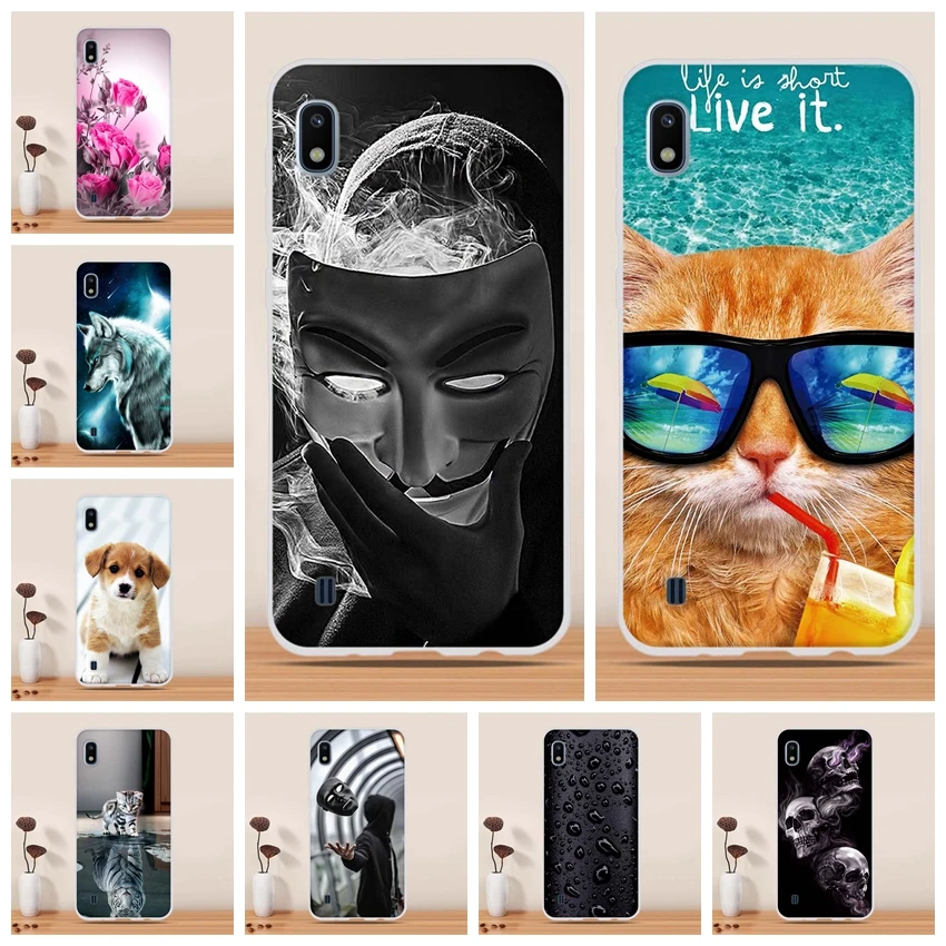 Чехол для Samsung A10 2019 чехол из ТПУ с кошкой Galaxy силиконовый задняя крышка A10|Бамперы|