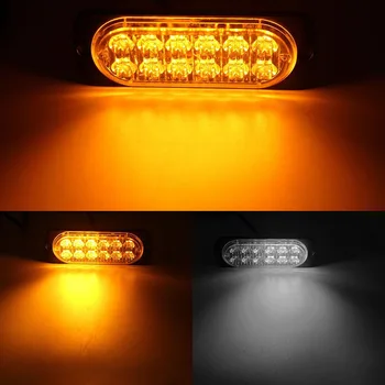 

Ultra-Slim LED 36W Police Lights 12 LED Car Emergency Truck Side Strobe Warning Light Car Light 12V-24V
