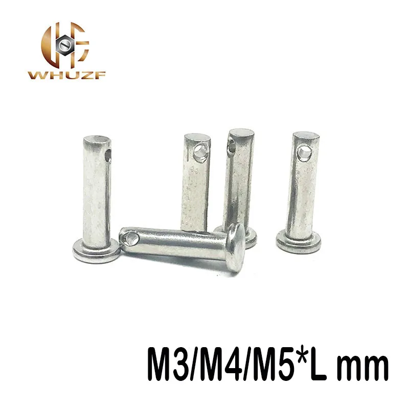 

M3 M4 M5 Dowel pin split pin hole Round flat end 304 stainless steel flat head hole column axial locating pin shaft GB882