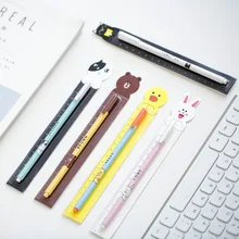 Милые Мультяшные животные черные чернила 0,05 канцелярские принадлежности Canetas материал Escolar подарок офисные школьные гелевые ручки сувенирные принадлежности