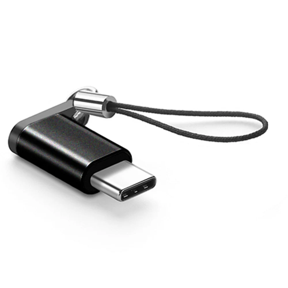 Черный Type-c Otg адаптер Micro Usb-type c зарядное устройство разъемы для samsung Galaxy S8 S9 Plus Note 8 9 Leeco type c к Usb-c кабель usbc - Цвет: Черный