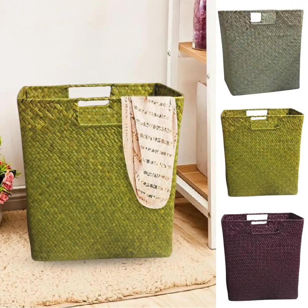 

New Hand-Woven Fruit Flower Storage Basket Household Display Simple Sundries Storage Box Hamper Organizer