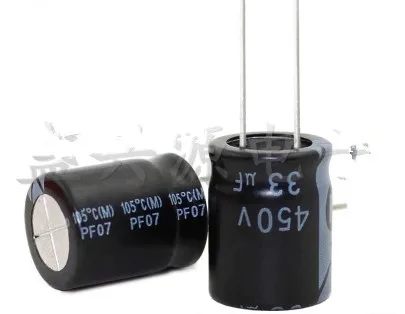 50 шт. электролитический конденсатор 33 мкФ Ф/450 в 16 х20 х25 мм DIP 2 450 лучшее качество
