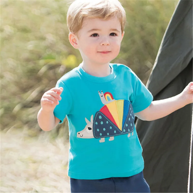 Г. Little Maven/брендовые летние хлопковые качественные футболки с круглым вырезом для маленьких мальчиков и девочек от 2 до 7 лет с улиткой и ежиком топы, рубашка