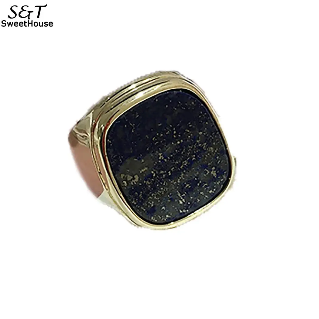 

Women Fashion Gold Color Geometric Hollow Hollow, Marble 1.7cm/0.7inch Party Rings Statement Jewelry Gift