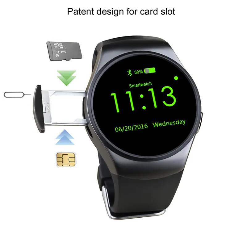 VERYFiTEK KW18 монитор сердечного ритма Смарт часы Bluetooth SIM телефон часы Шагомер фитнес для мужчин и женщин умные часы для iOS Android