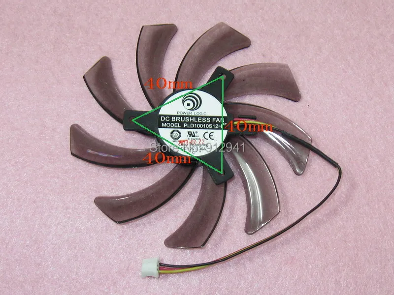 

PLD10010S12H 95mm Video Card Fan Replacement 40mm 12V 0.30A 3Pin for Gigabyte GeForce GTX600 GTX660 HD7750 HD7790
