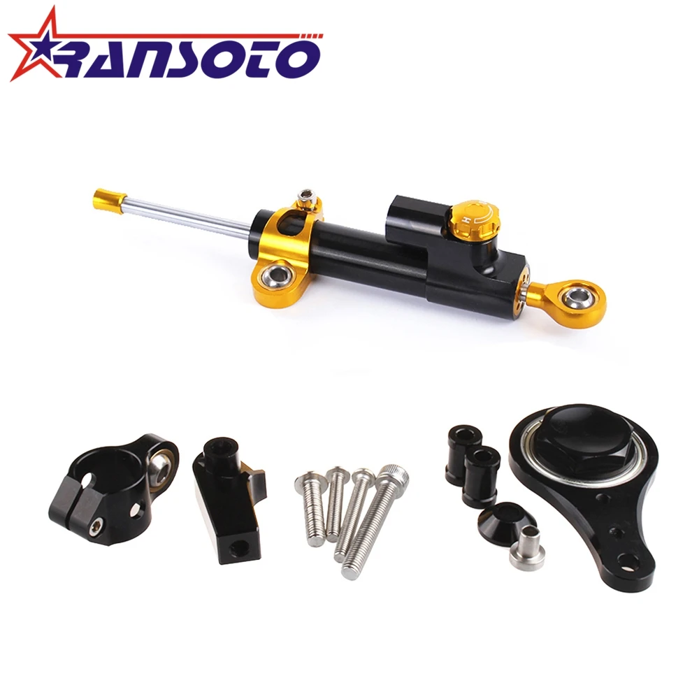 RANSOTO Motorcycle Steering Damper Stabilizerlinear Linear Stabilizer