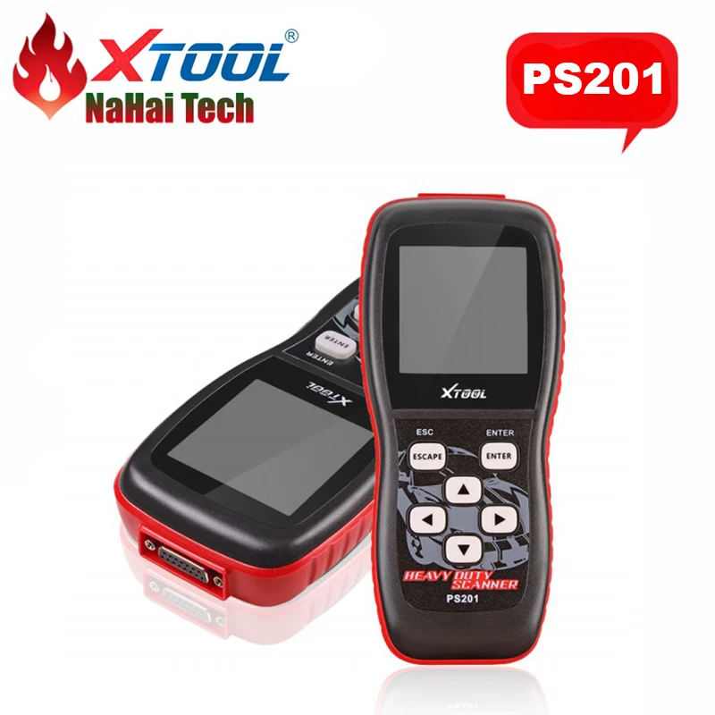 xtool PS201 сверхмощный считыватель кодов Сканер OBDII/EOBD/CANBUS совместимый Тяжелый Грузовой автотранспорт дизельный инструмент PS 201