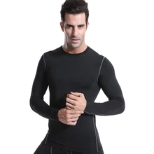 Быстросохнущая Мужская рубашка для бега гимнастическая майка для мужчин Рашгард длинная компрессионная Спортивная Мужская футболка для кроссфита футболка для фитнеса спортивная одежда