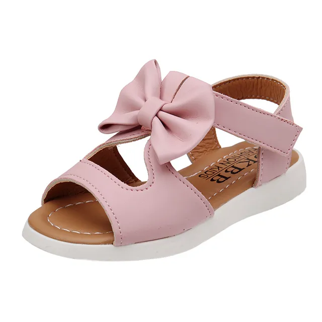 Summer Kids Children Sandals Fashion Bowknot Girls Flat Pricness Shoes