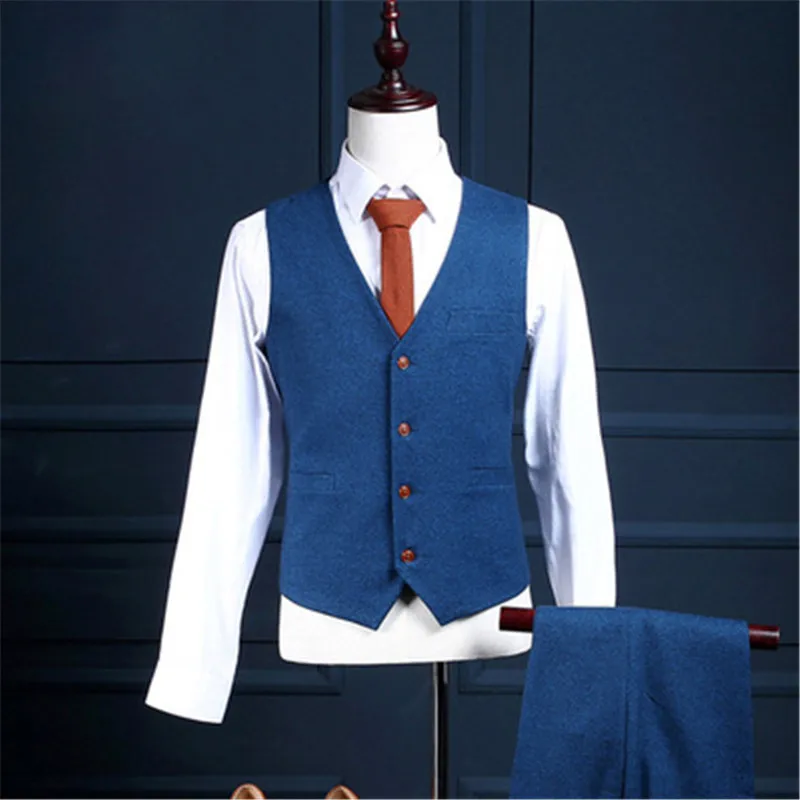 RUELK 2019 Famous Brand Mens Suits Wedding Groom Plus Size 3XL 3 Pieces(Jacket+Vest+Pant) Slim Fit Casual Tuxedo Suit Male