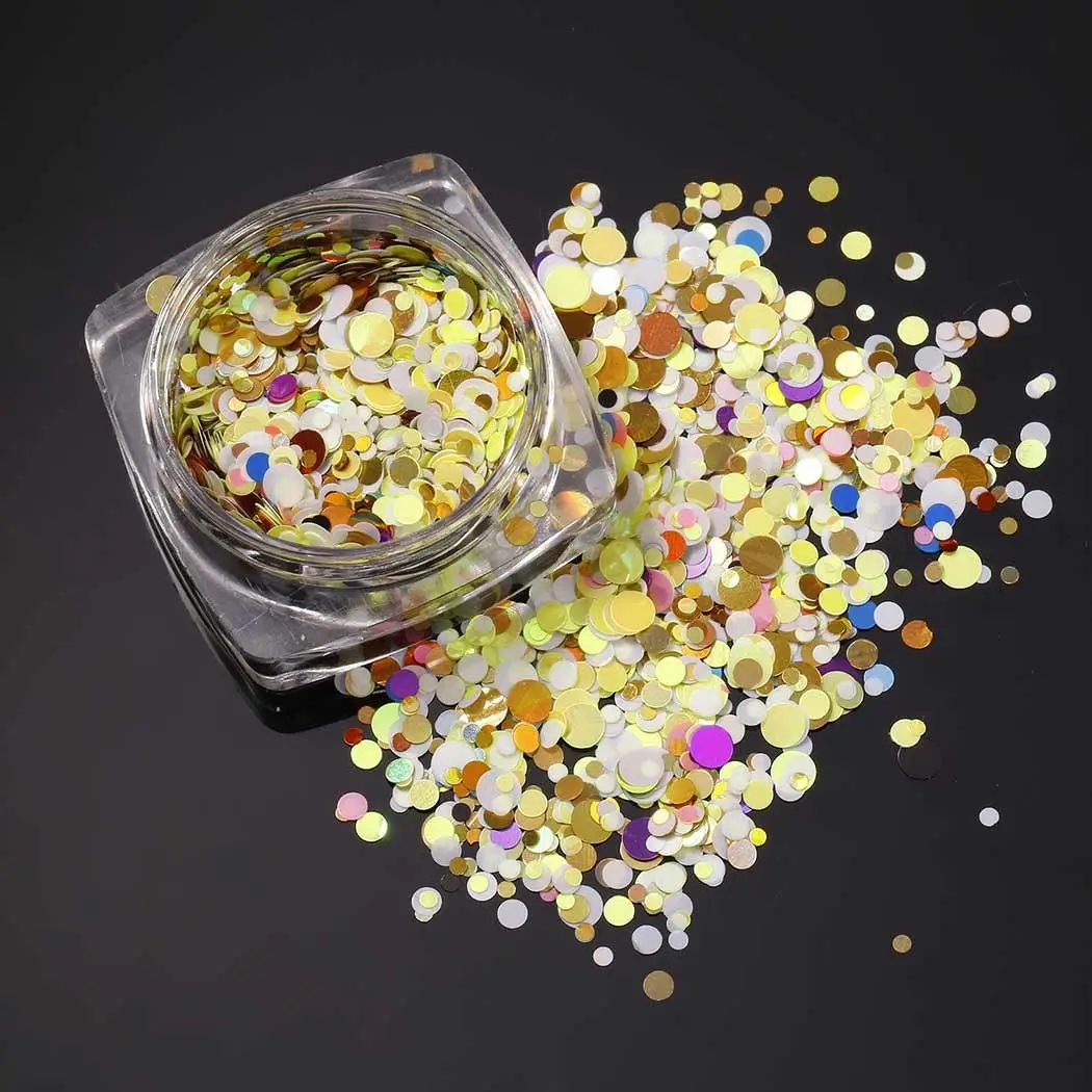 Новый женский модный дизайн ногтей Маникюр 3D украшение Блеск Пыль порошок