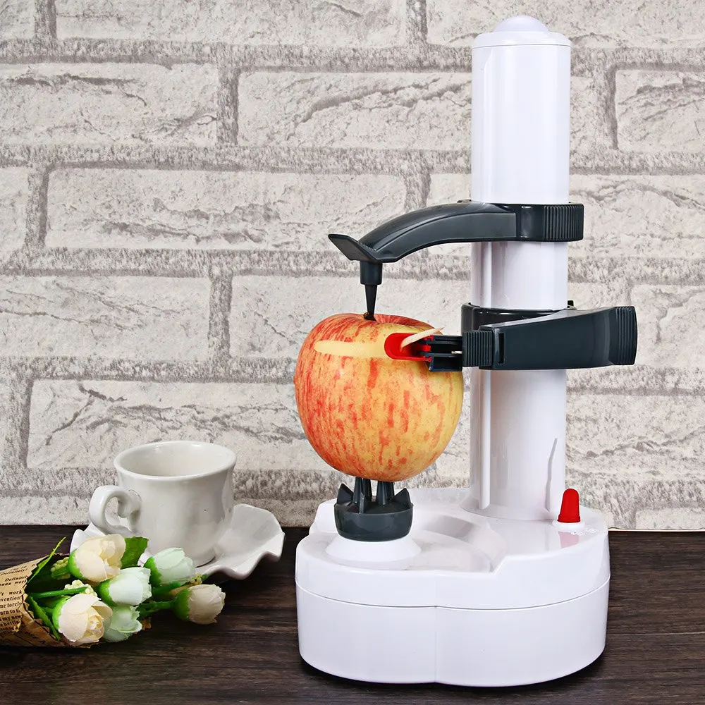  Automatic Stainless Steel Electric Peeler with Two Spare Blades Multifunction Fruit Vegetables Apple Potato Peeling Machine 