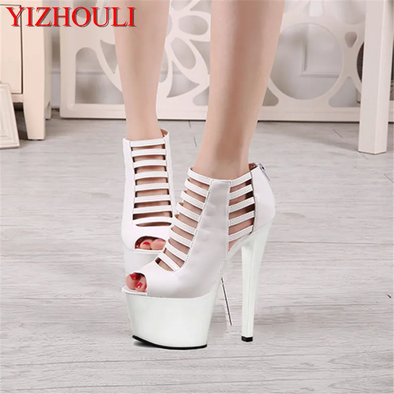 

Sexy Roman hollow out fashion dress shoes in the temptation to stage the stiletto sandals 17cm
