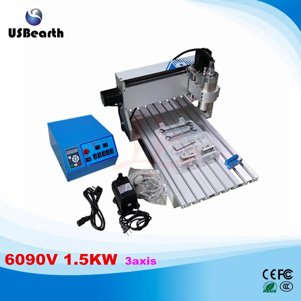 

3 Axis 6090 CNC Router 2.2KW Water-cooled Spindle Engraving Machine for Stone Carving stone aluminum 110v 220v