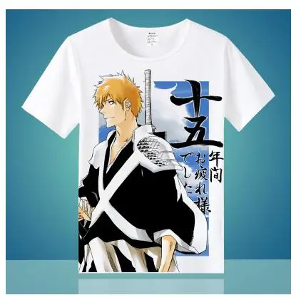 Высококачественная повседневная хлопковая футболка унисекс с короткими рукавами и аниме «белич Куросаки Ичиго», футболка - Цвет: 24