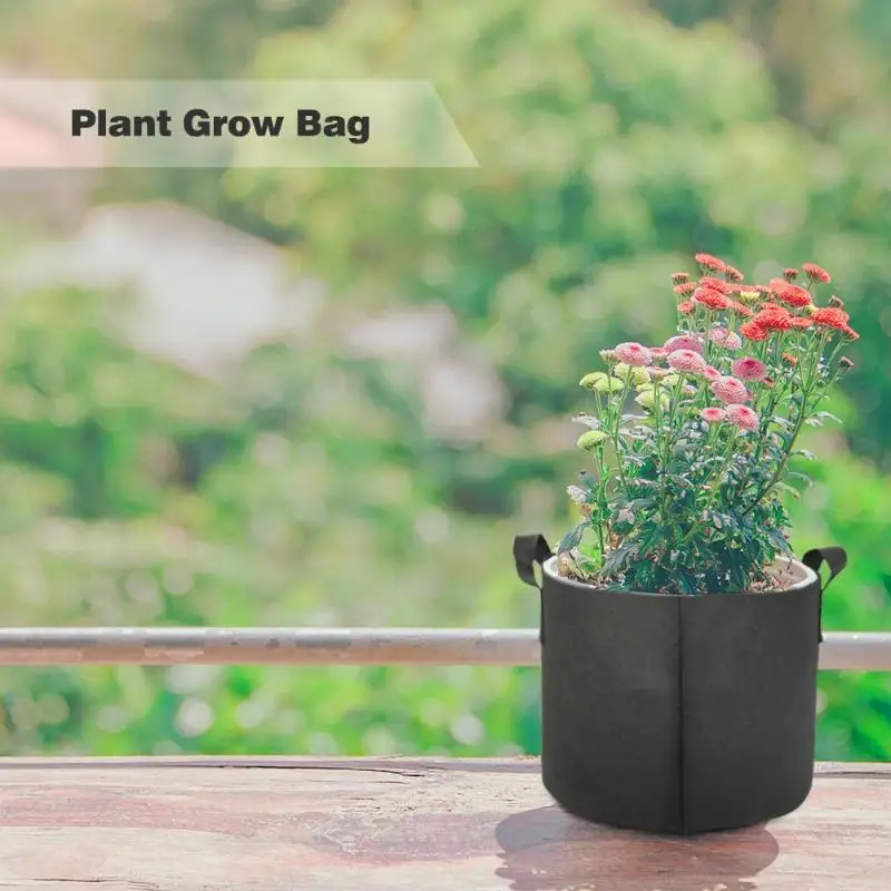 PE Bag Potato Cultivation Planting Woven Felt Bags Garden Pots Planters Tool Foldable Saving Storage Space For Potatoes Tomatoes