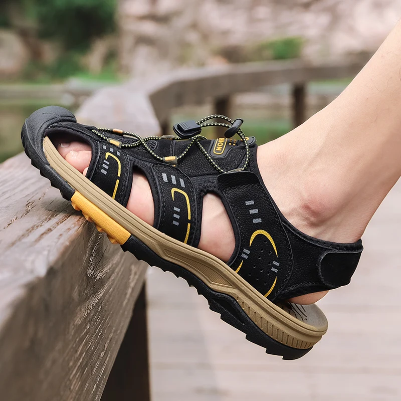 

Men Sandals outdoor Beach Shoes Male Camouflage Slippers Fashion Sport Flat summer breathable Gladiator sandalia masculina L5