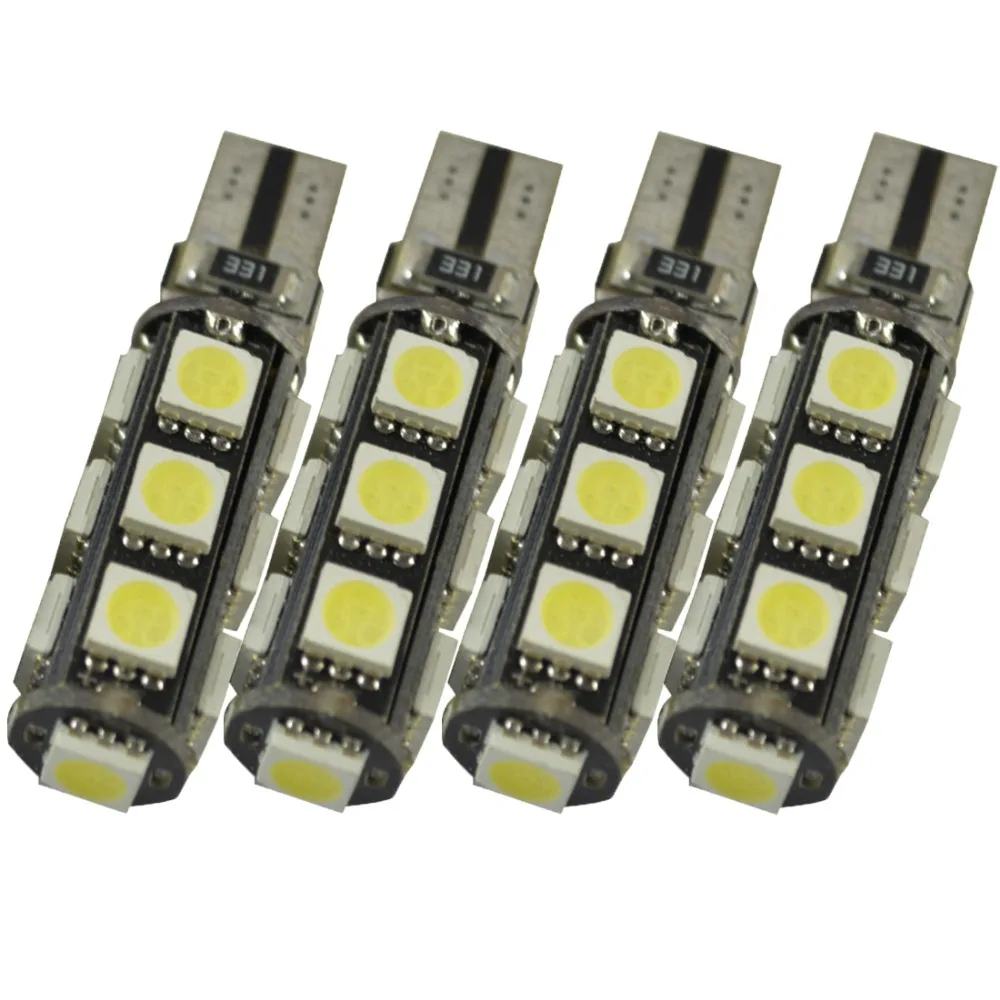 10 шт. W5W T10 13 SMD 5050 Светодиодные лампы Canbus автомобильные номерные знака подсветка