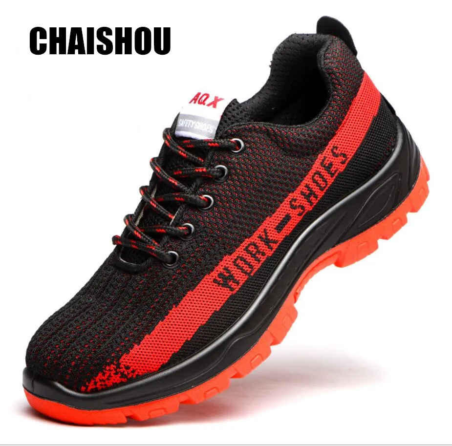 spring men Work shoes boots Flying wire weaving Steel toe cap Breathable Comfortable lace-up Anti-smashing anti-piercing CS-313 spring men Work shoes boots Flying wire weaving Steel toe cap Breathable Comfortable lace-up Anti-smashing anti-piercing CS-313