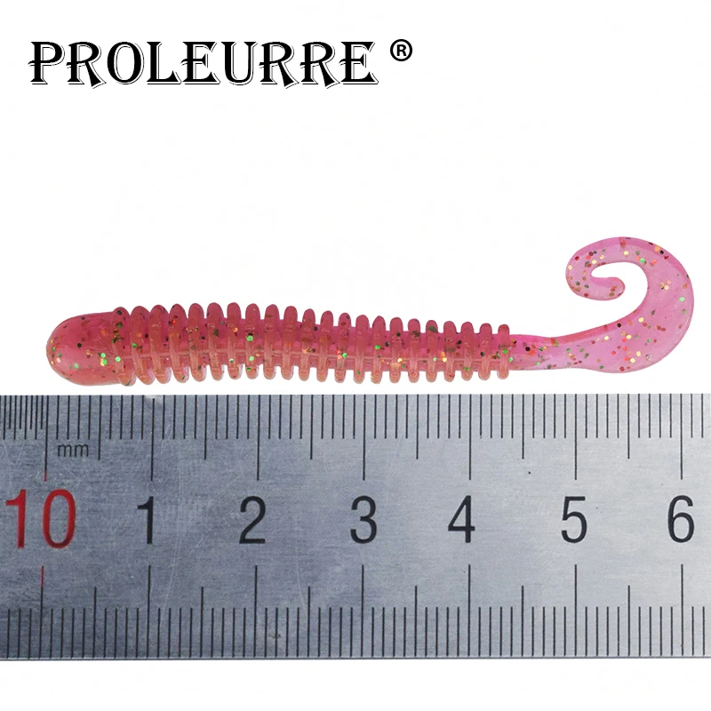 Proleurre 20 unids/lote sal olor de gusanos de señuelo de Pesca Artificial 1,5g Jigging volumen cola gusano de Pesca de cebo Proleurre 20 unids/lote sal olor de gusanos de señuelo de Pesca Artificial 1,5g Jigging volumen cola gusano de Pesca de cebo