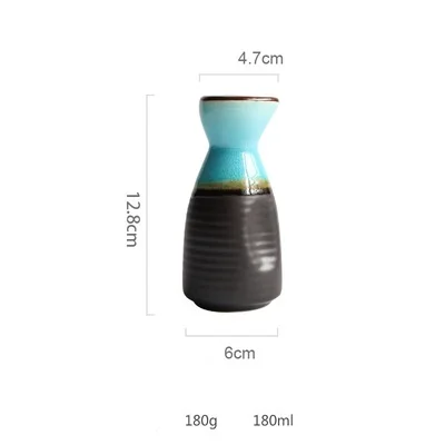 NIMITIME Японский керамический ледяной трещины глазурь Саке набор чашка маленькая бедра фляжка спринклер ресторан винный погреб посуда винный набор - Цвет: Bottle