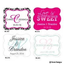 Высечки мини-бутылка для вина на заказ глянцевые свадебные этикетки вечерние украшения сувениры, детские украшения на день рождения