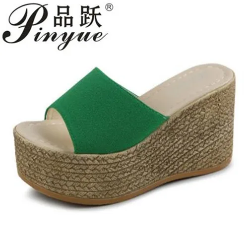 Женские сабо на танкетке летние сандалии ручной работы с искусственным жемчугом