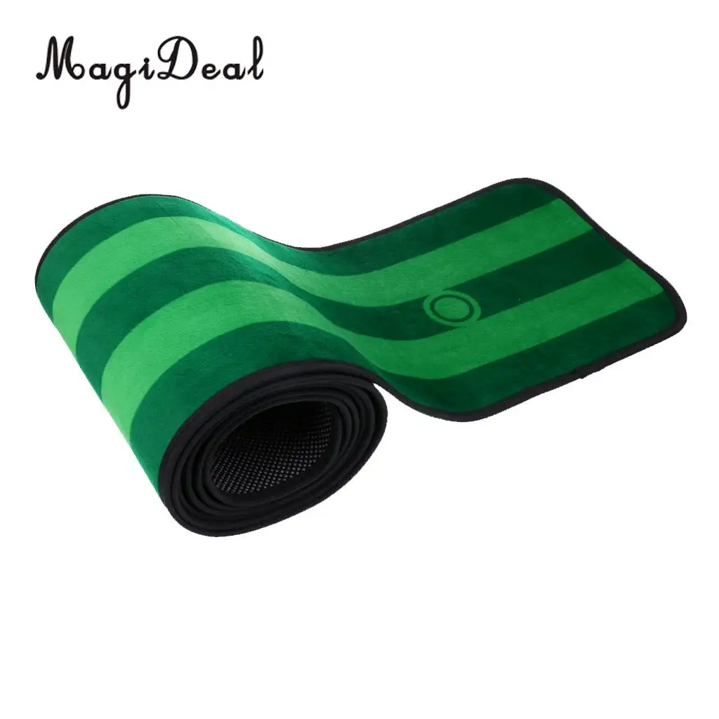 Outdoor 10'x1' Non-slip Indoor Practice Golf Putting Green Mat Golf Training Aid with Putting Cup Flag + Storage Bag Replacement