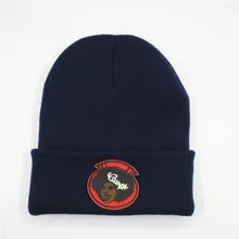 LDSLYJR хлопковая Красивая утолщенная вязаная шапка с вышивкой, зимняя теплая шапка Skullies, шапка бини, шапка для мужчин и женщин 31