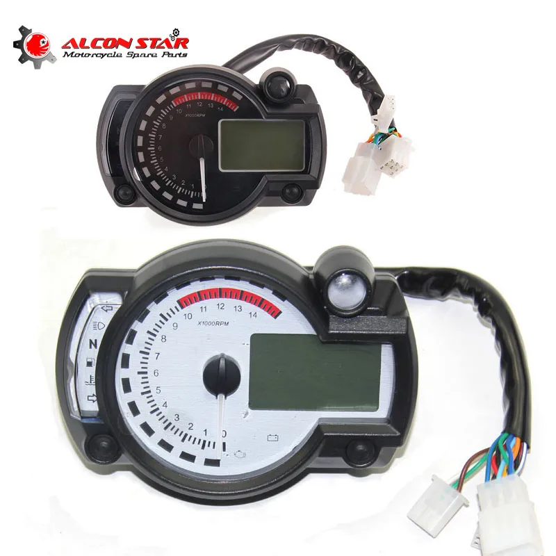 Alconstar Adjustable Motorcycle speedometer LCD digital Odometer motorbike speedometer Universal all motorcycle MAX 299KM H