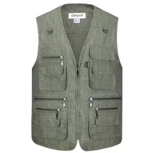 Весна Лето Мужская Мульти-карман Рыбалка фотография жилет мужской Открытый Охота Туризм Кемпинг Альпинизм тонкий дышащий жилет