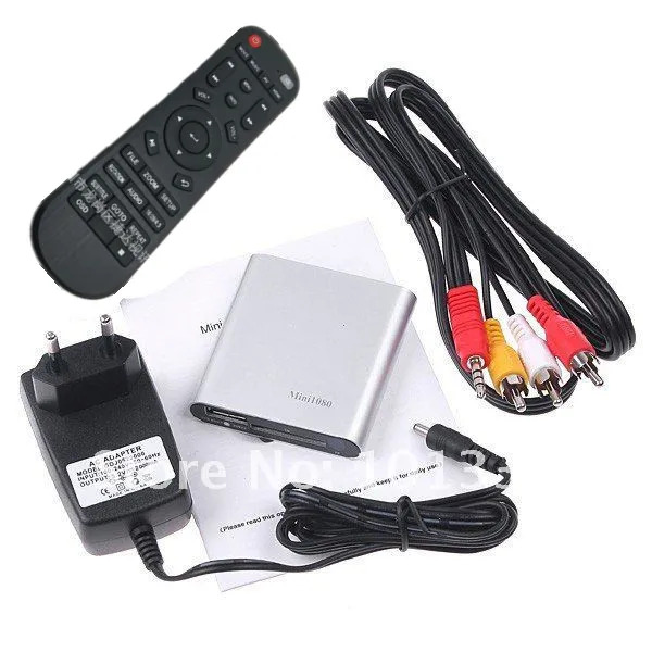 Full HD 1080P HDMI медиаплеер автомобильный с дистанционным управлением AV выход USB/SD