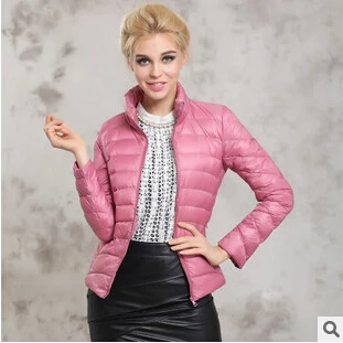 Fashion 2015 New Winter Ultralight Duck Down Jacket Women Long Sleeve Short Style Parkas Mujer Couple Compression Coat ZL0451 | Женская