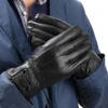 Длинные мужские перчатки Mr Right из натуральной кожи, мужские зимние ветрозащитные перчатки 2022, перчатки с закрытыми пальцами, сохраняющие те... ► Фото 2/6