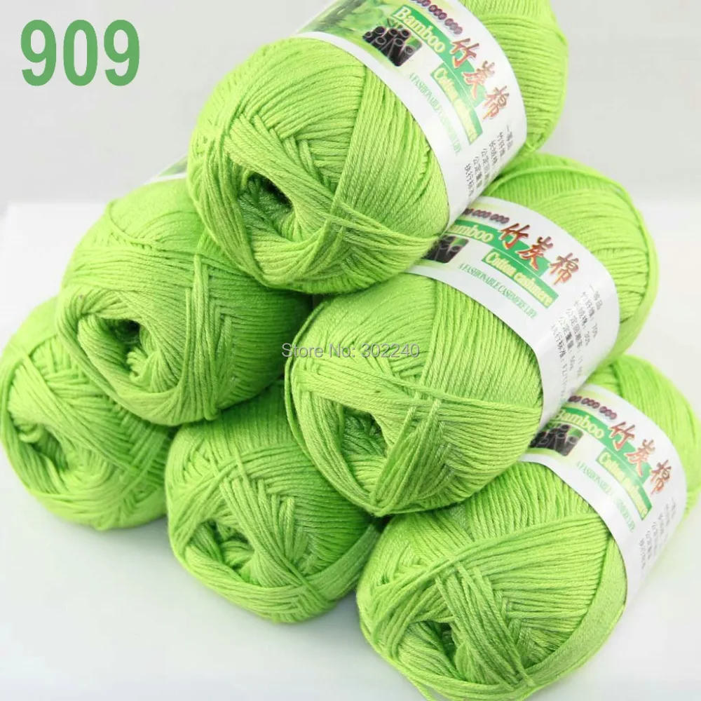 Geldschieter vrijwilliger Begraafplaats Lot van 6 Strengen Super Soft Natural Bamboo Katoen Breigaren Neon groen  #909|yarn magazine|yarn twistyarn tensioner - AliExpress