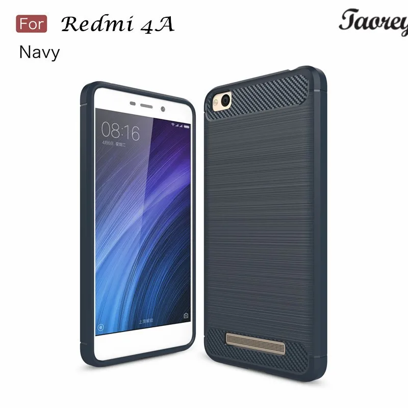 Taorey For Xiaomi Redmi 4A Rugged Armor Carbon Fiber Texture Brushed Soft TPU Case Back Cover For Xiaomi Redmi 4A case (17)
